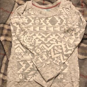 Maurices grey and white sweater